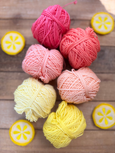 EllyndriaKnits Lemony Pink Sock Set-Ready to Ship!