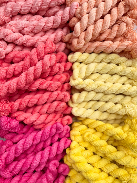 EllyndriaKnits Lemony Pink Sock Set-Ready to Ship!