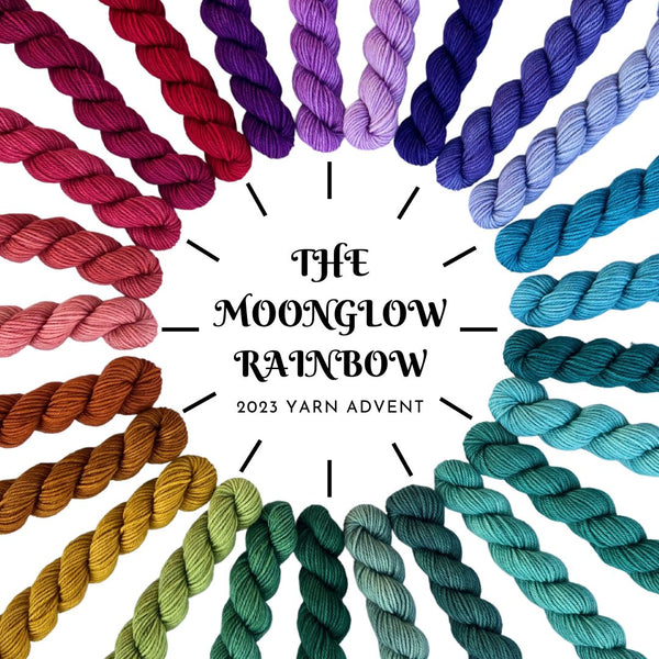 75/25 Merino Nylon Sock-Moonglow Rainbow Yarn Advent 2023