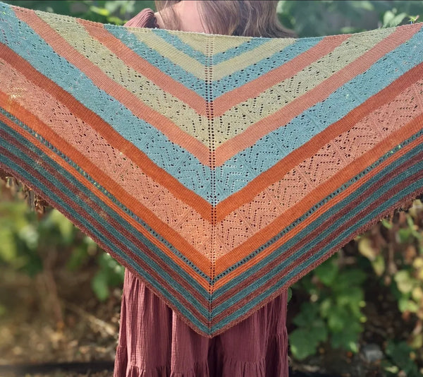 Merino Nylon Sock Fall Festival Shawl Set-Ready to Ship!