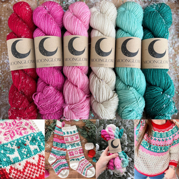 Merino DK Candy Cane Lane Color Kit-Shipping by November 25th!