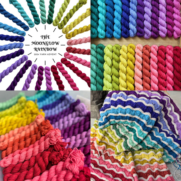 PREORDER! Merino Nylon DK Moonglow Rainbow Yarn Advent 2024-Shipping by February 28th!
