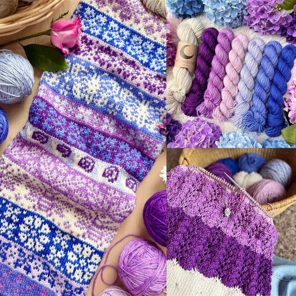 Merino DK Moonlit Lilac Cowl Kit-Ready to Ship!
