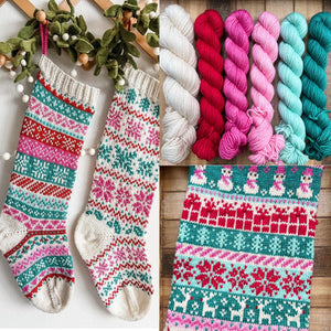 Candy Cane Lane Holiday Doodle Cowl/Stocking Kit- Shipping December 12th!