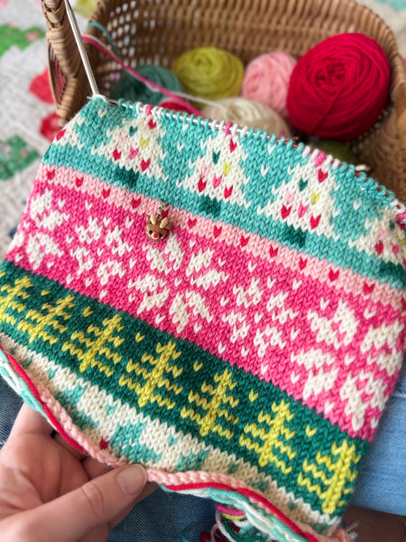 Merino DK Merry and Bright Cowl Kit-Shipping by December 6th!