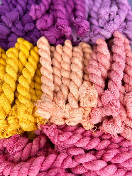 Merino Nylon Sock Pineapple Sunset Color Kit-Ready to Ship!