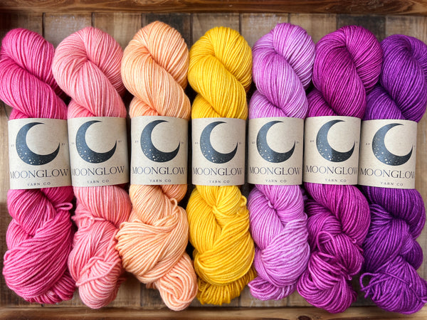 Merino Nylon Sock Pineapple Sunset Color Kit-Ready to Ship!