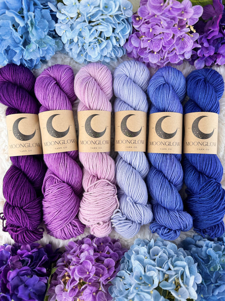 Merino Nylon Sock Moonlit Lilac Color Kit-Ready to Ship!