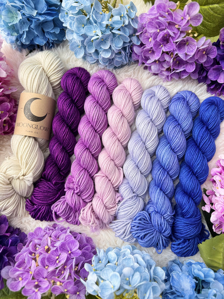 PREORDER! Merino Nylon Sock Moonlit Lilac Shawl Set-Shipping by April 3rd!