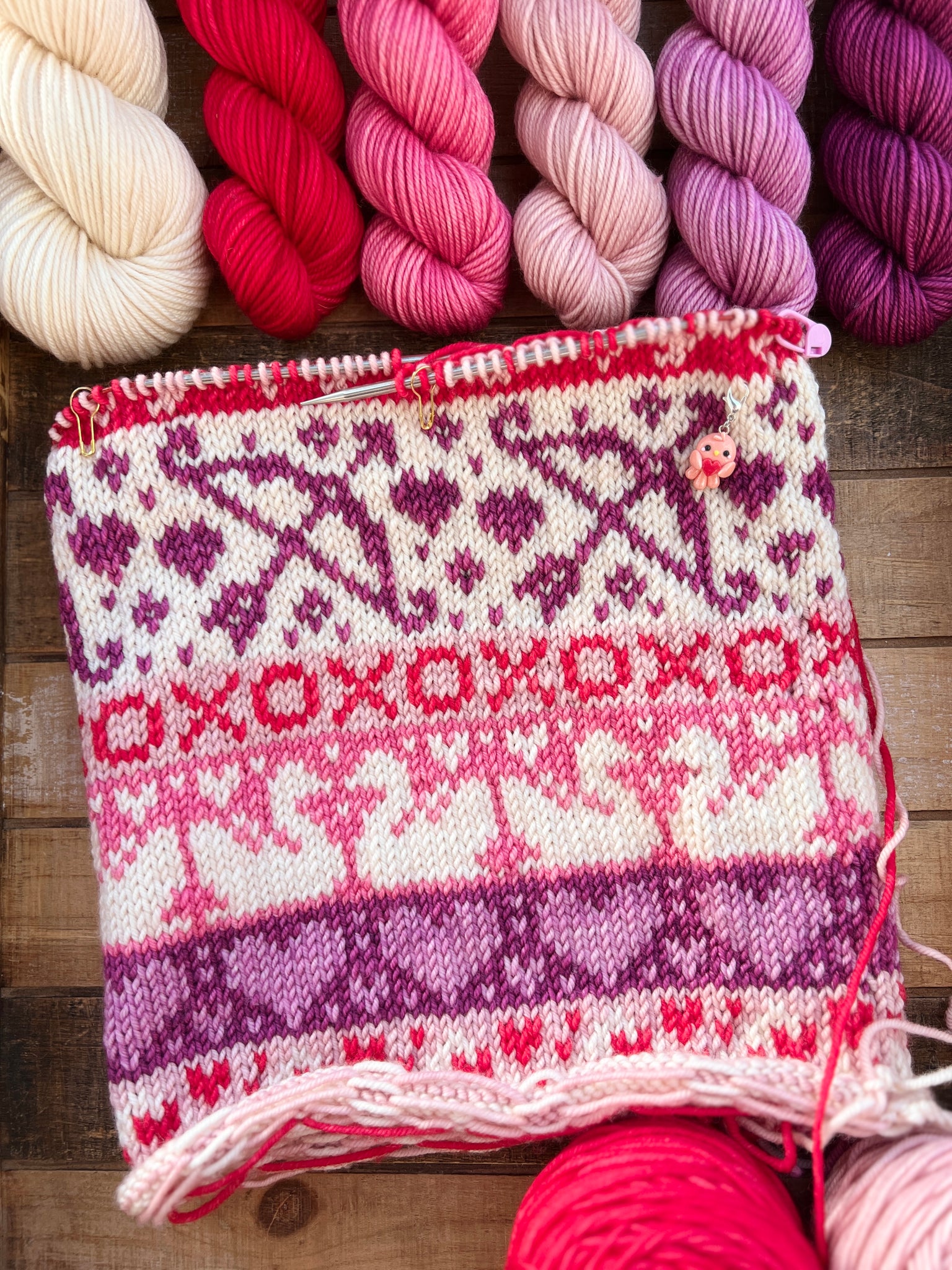 Lovebird Lane Valentine Doodle Cowl Kit- Test Knitters Only Please!