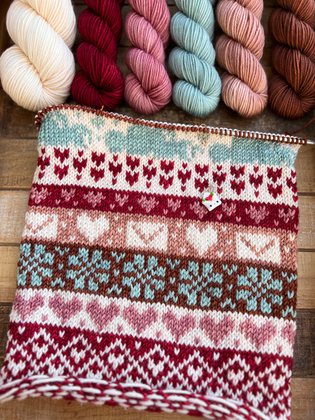 PREORDER! Vintage Valentine Doodle Cowl Kit- Shipping by January 31st!