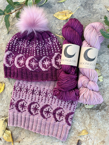 PREORDER Astri Hat and Cowl Kit Merino DK-Shipping by Sept 27th!