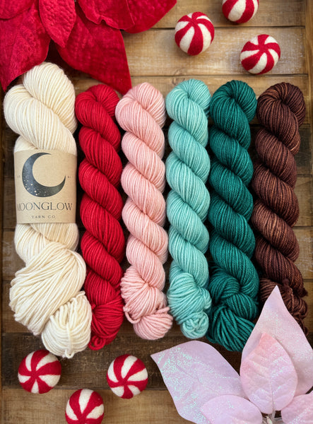 Merino DK Cozy Christmas Half Skein Kit- Ready to Ship!