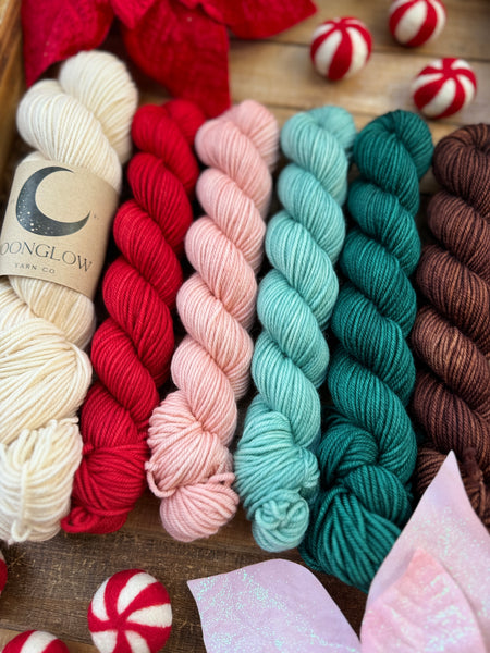 Merino DK Cozy Christmas Half Skein Kit- Ready to Ship!