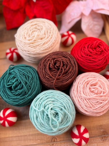 Merino DK Cozy Christmas Half Skein Kit- Ready to Ship!