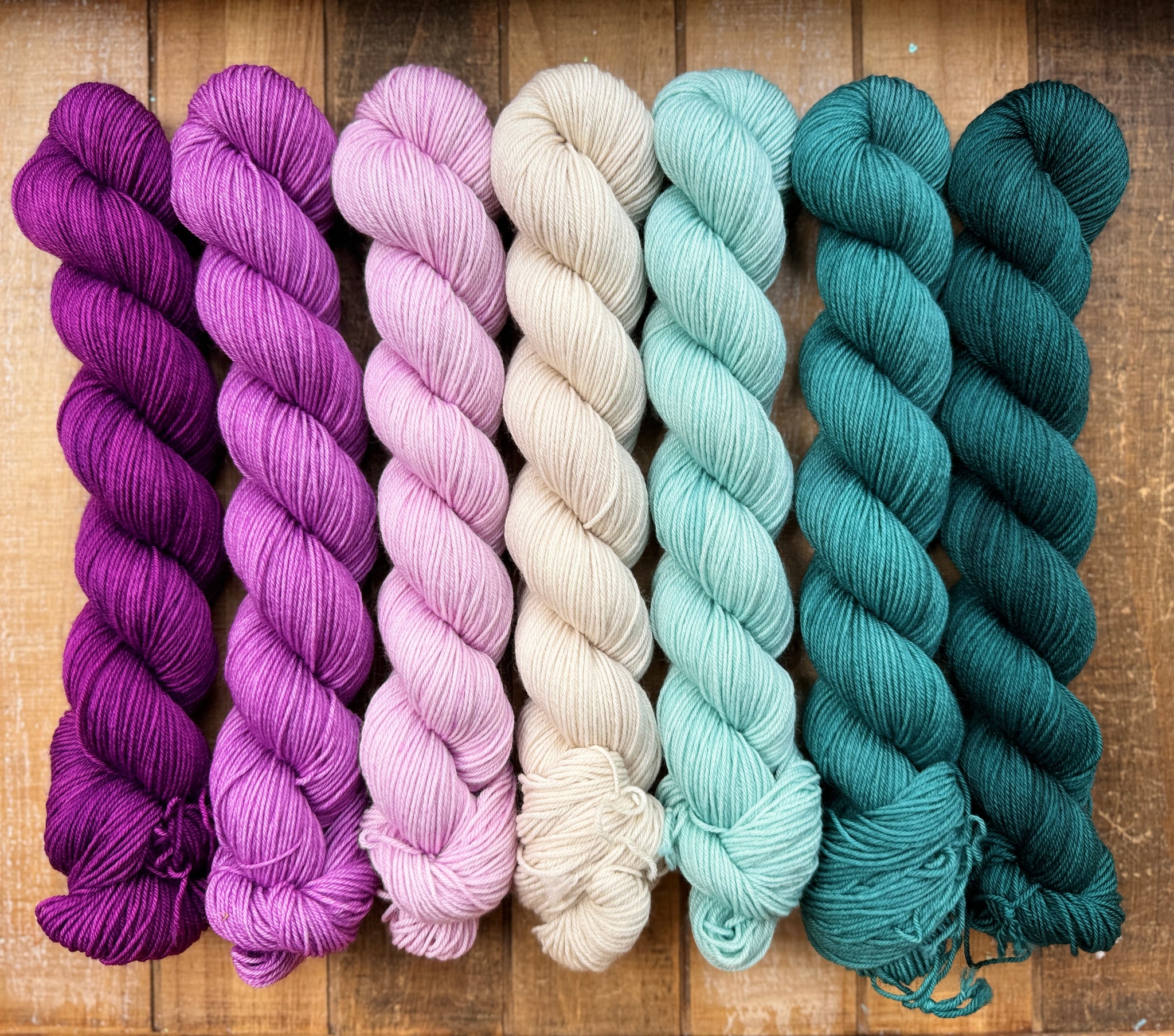 Merino Nylon Sock Polar Nights Half Skein Kit- Ready to Ship!