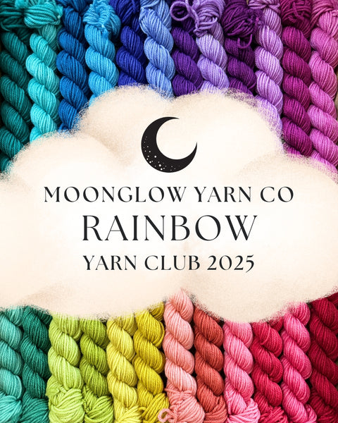 Moonglow Rainbow Yarn Club 2025-January Radiant Ruby Mini Skein Set-Shipping January 31st!