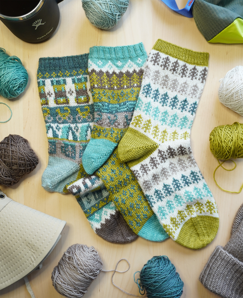 PREORDER! Merino Nylon Sock Mountain Meadow Doodle Sock Kit- Shipping by October 10th!