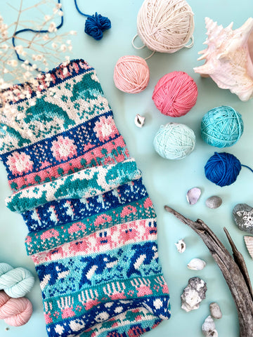 Coral Cove Ocean Doodle Cowl Kit-Ready to Ship!