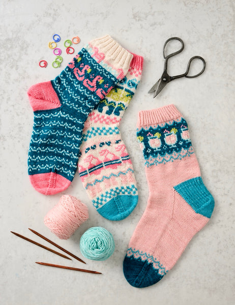 PREORDER! Merino Nylon Sock Garden Party Doodle Sock Kit - Shipping by October 10th!