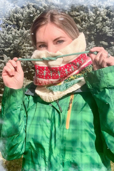 Merino DK Merry and Bright Cowl Kit-Shipping by December 6th!