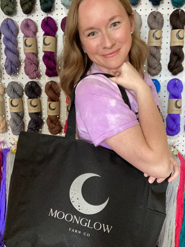 Black and Silver Moonglow Tote Bags Ready to ship!